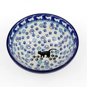 Miska ceramiczna 058 h-7,5cm <br> 1771X Czarny kot